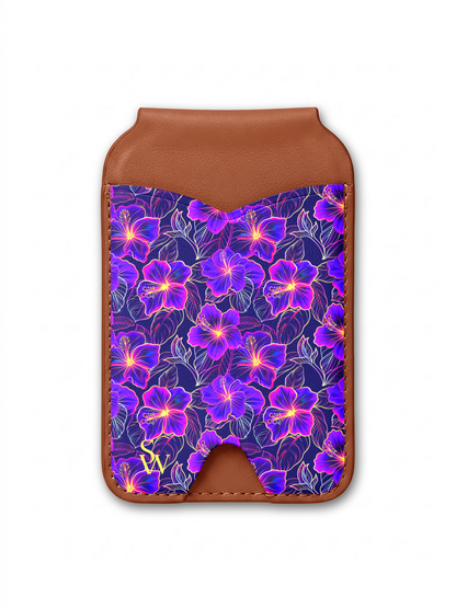 Neon Hibiscus Phone Wallet