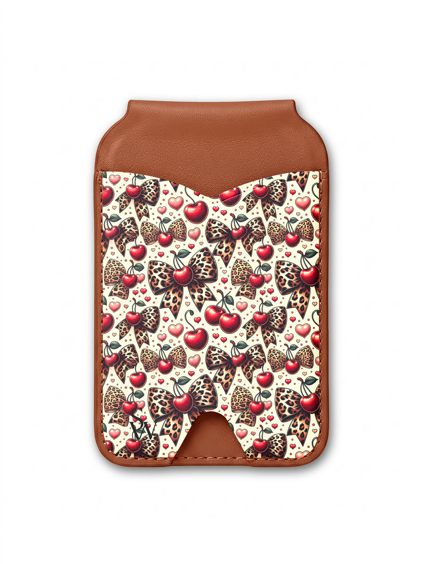 Cherry Cheetah Bows Phone Wallet