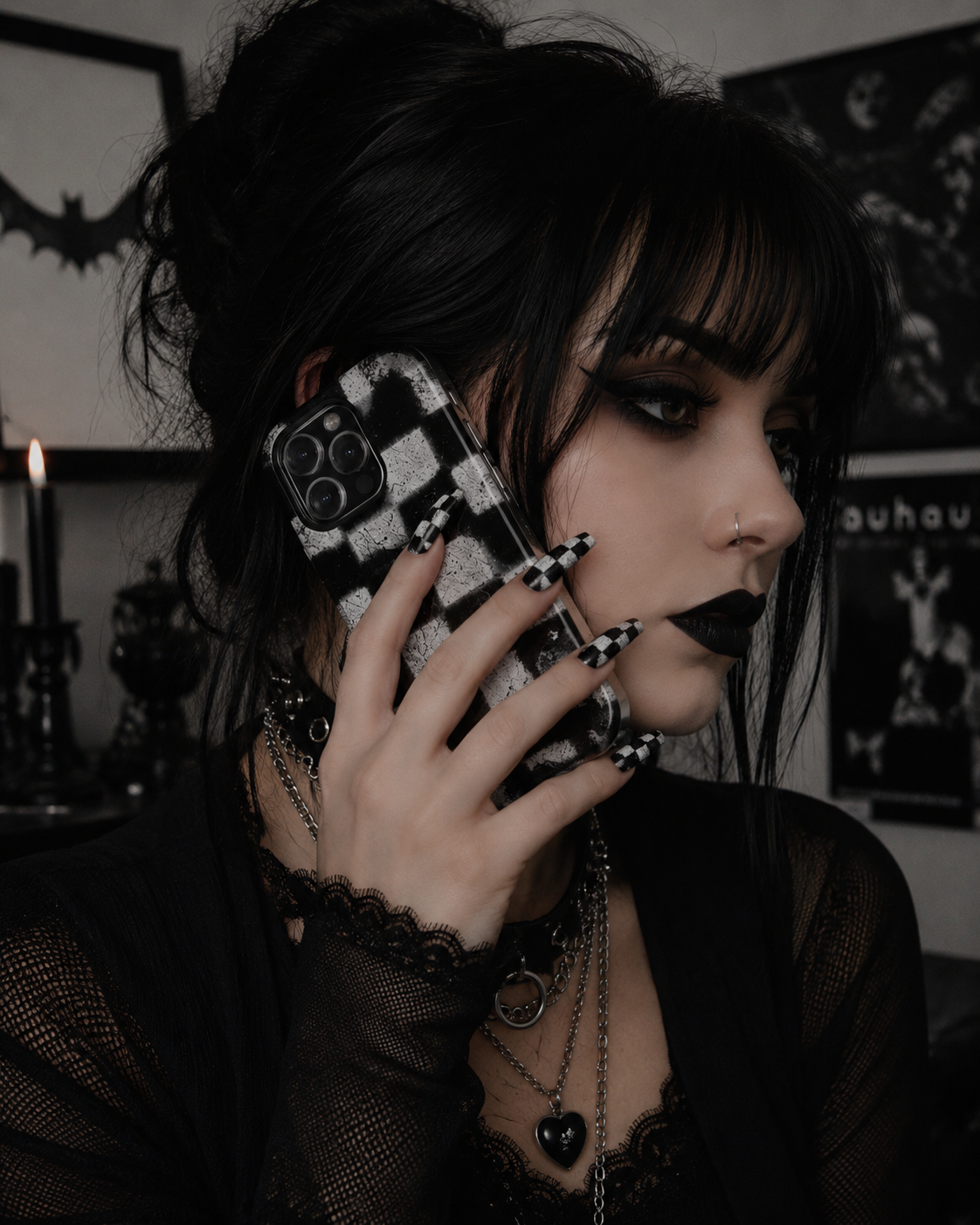 Grunge Grid Phone Case