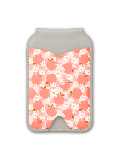 Peach Patch Phone Wallet