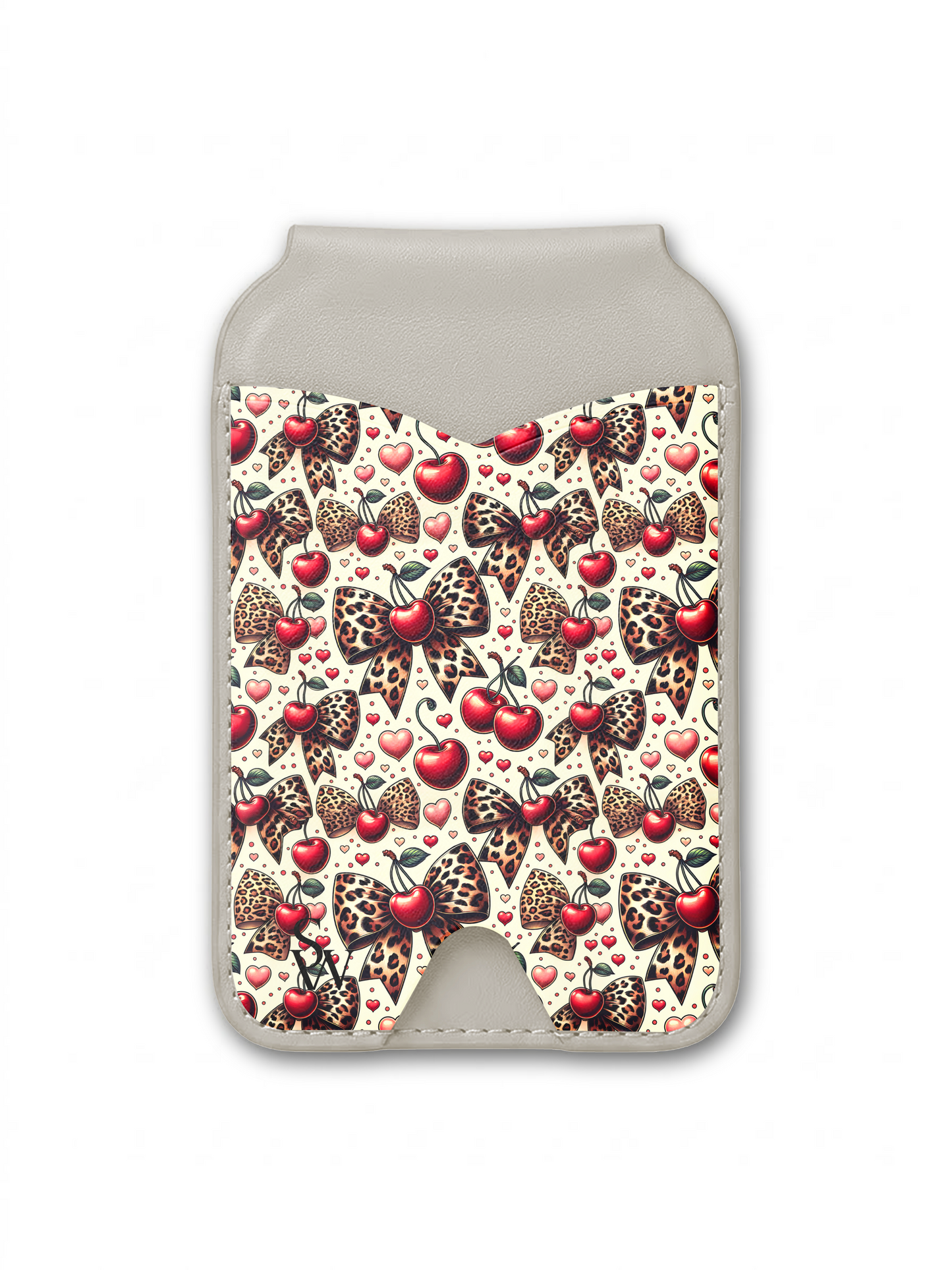 Cherry Cheetah Bows Phone Wallet