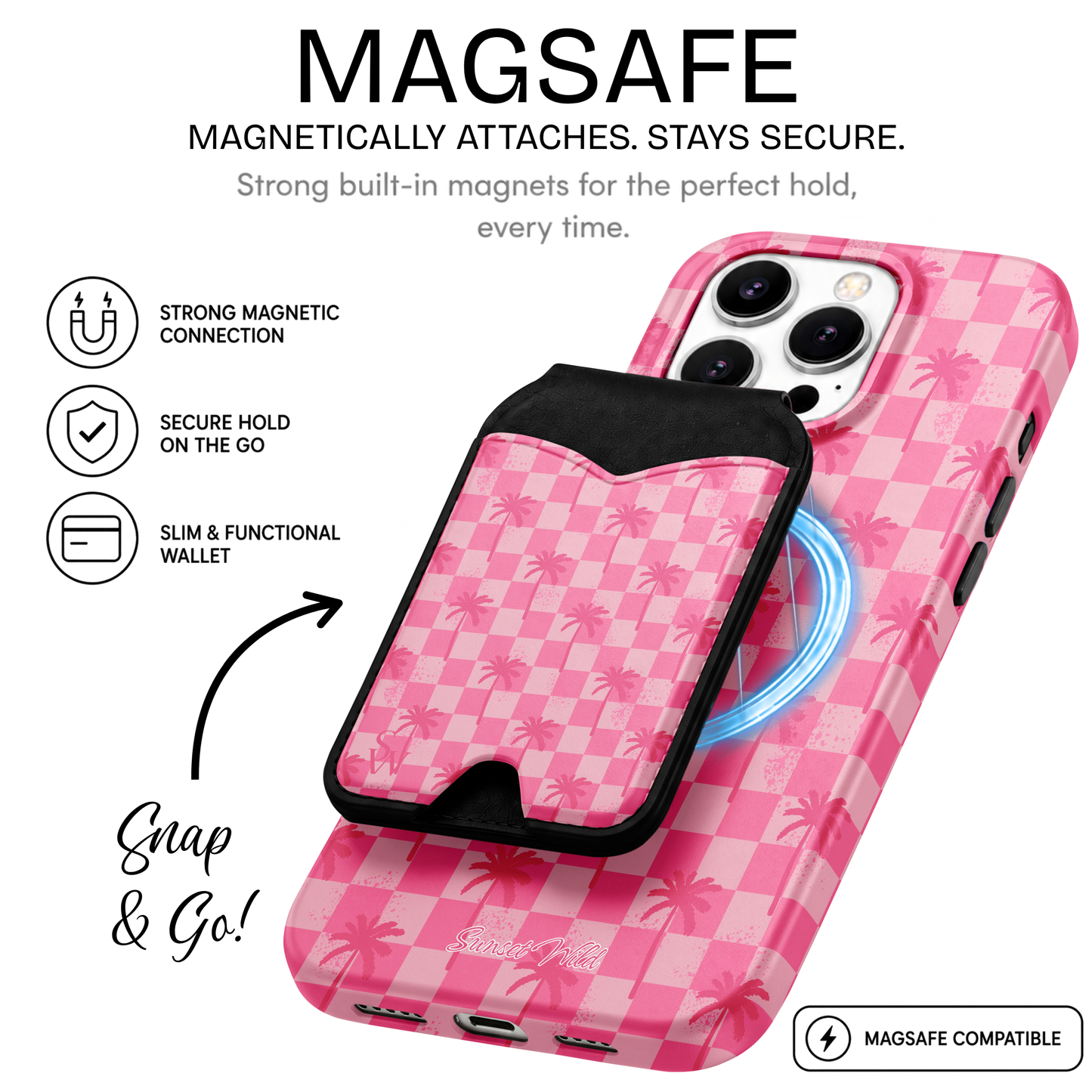 Paradise Palms (pink) Phone Wallet