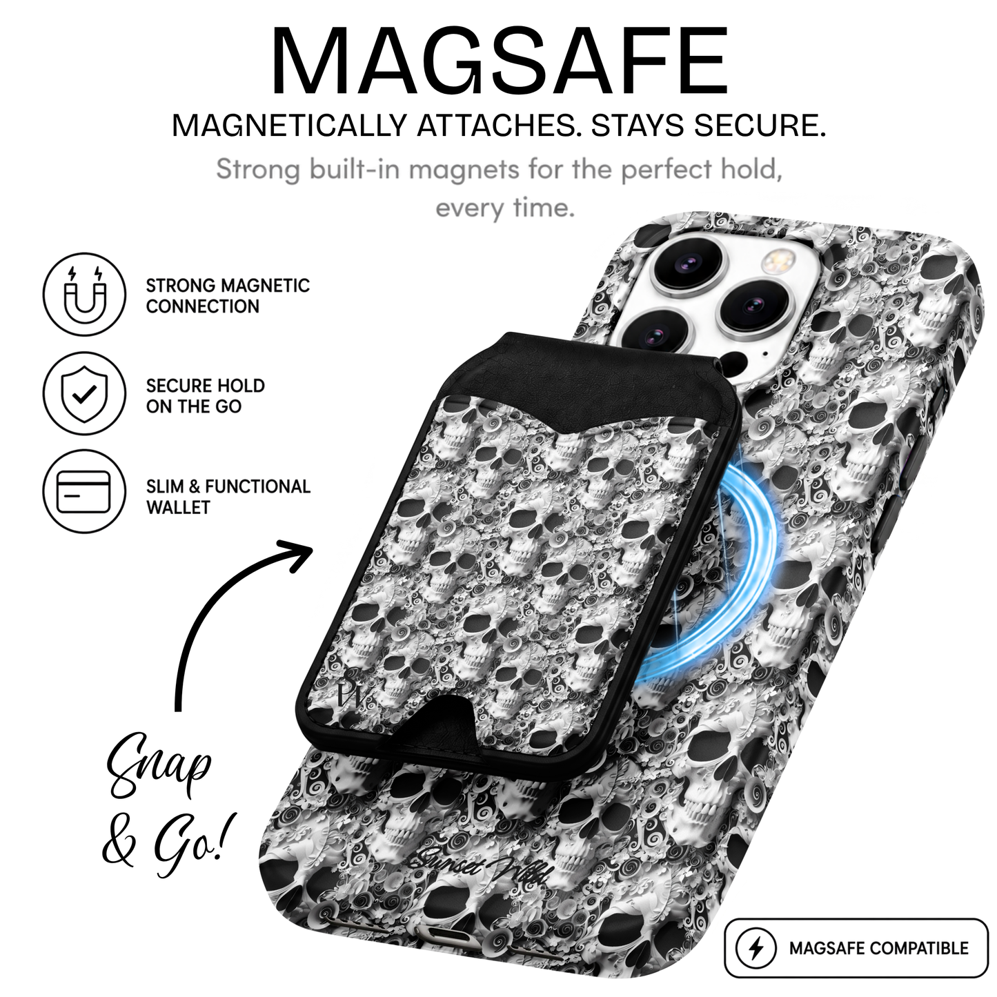 Phantom Florals Phone Wallet