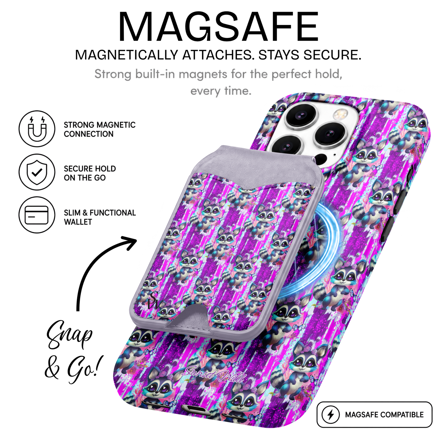 Raccoon Razzle Phone Wallet