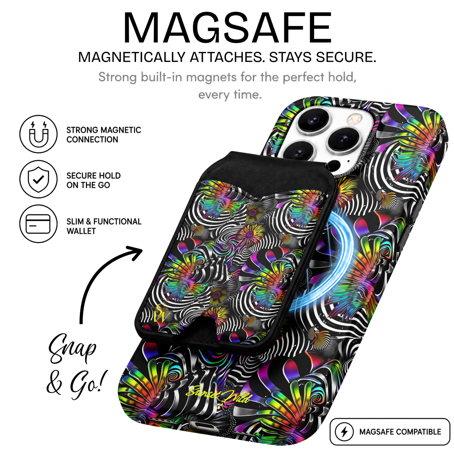 Rainbow Rave Phone Wallet