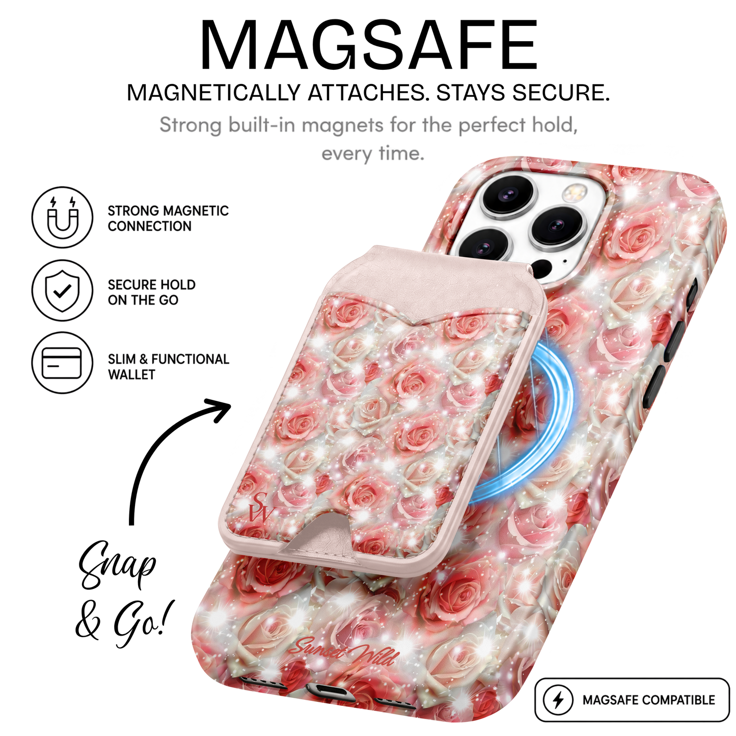 Rosé Romance Phone Wallet