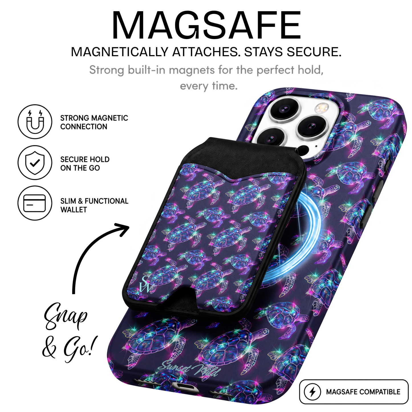 Shimmering Shell Phone Wallet