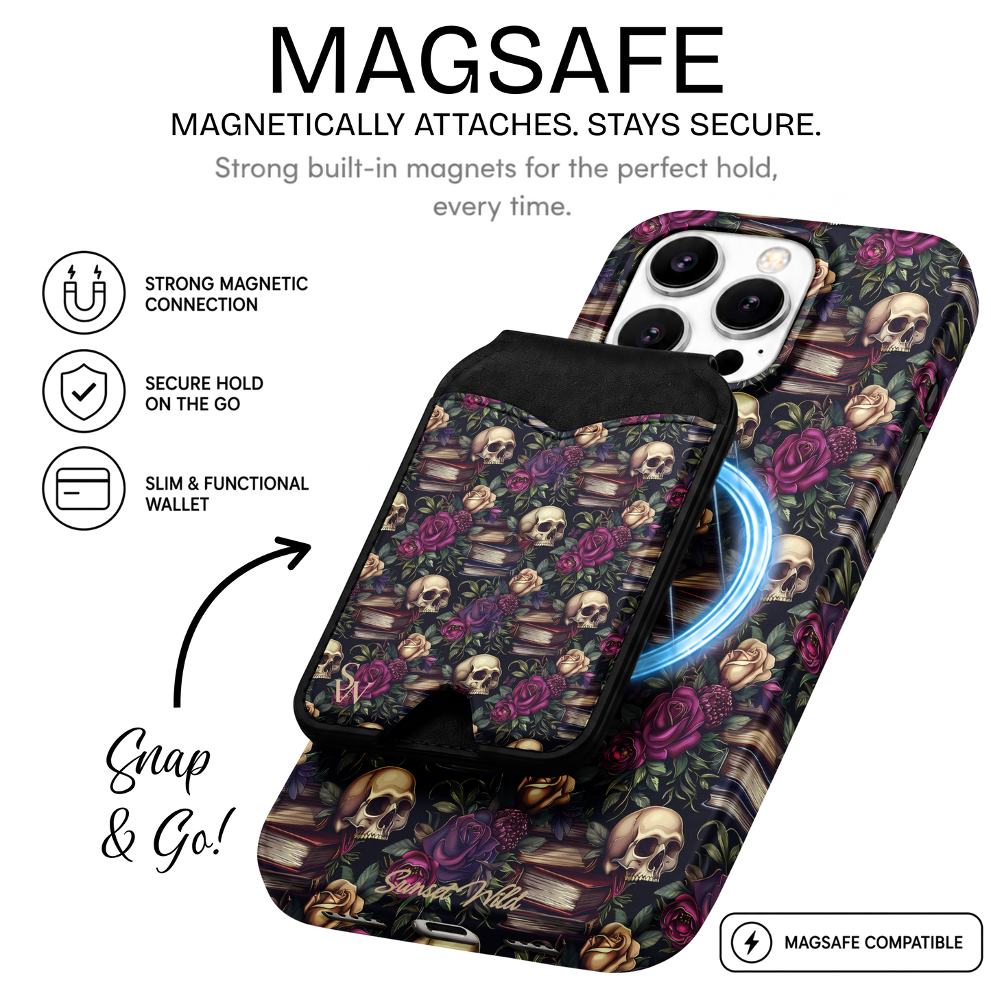 Skulls & Scripts Phone Wallet