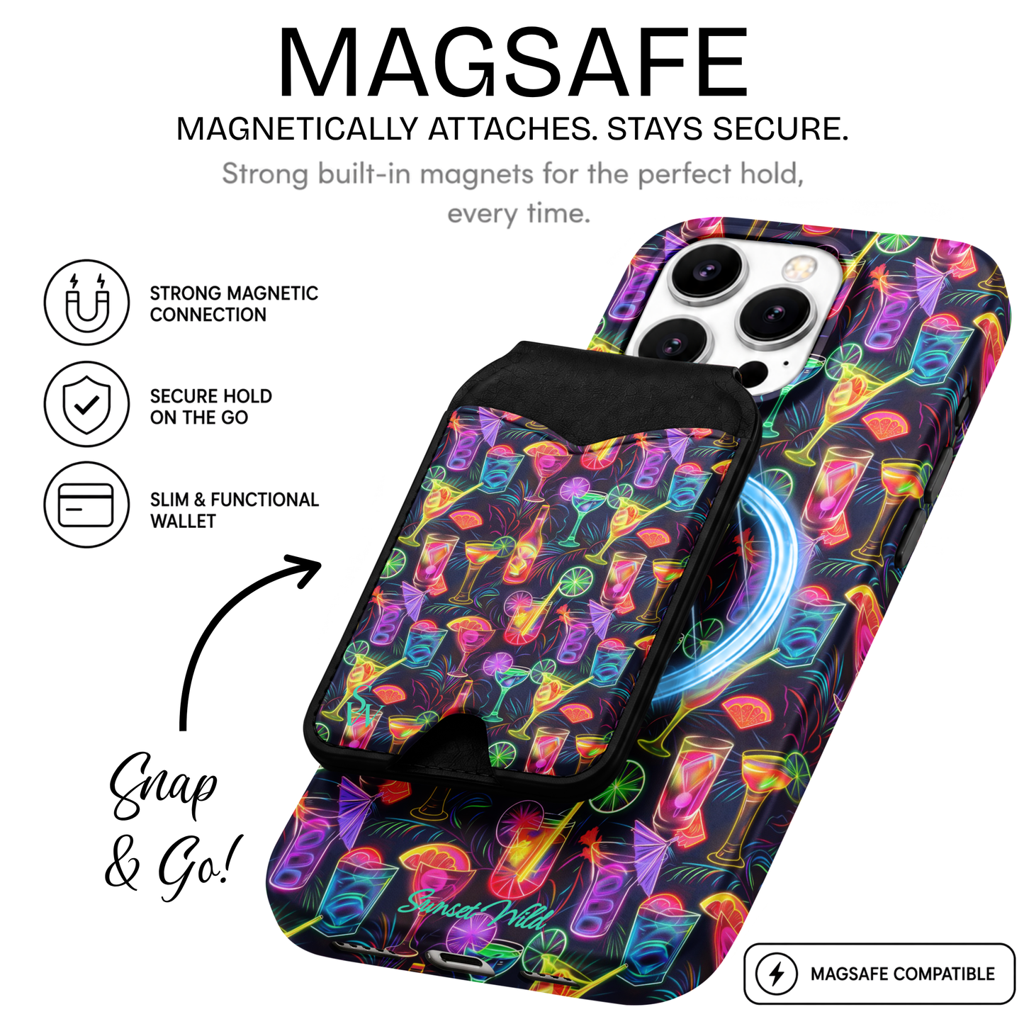 Sunset Sips Phone Wallet