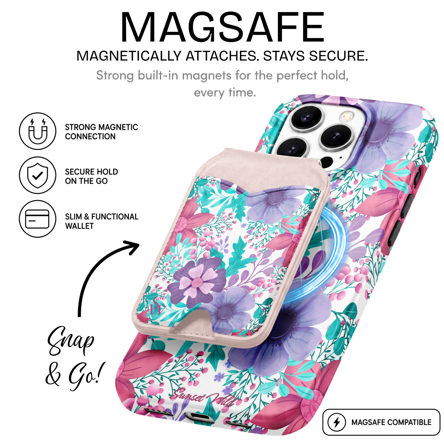 Tropical Bloom MagSafe Wallet
