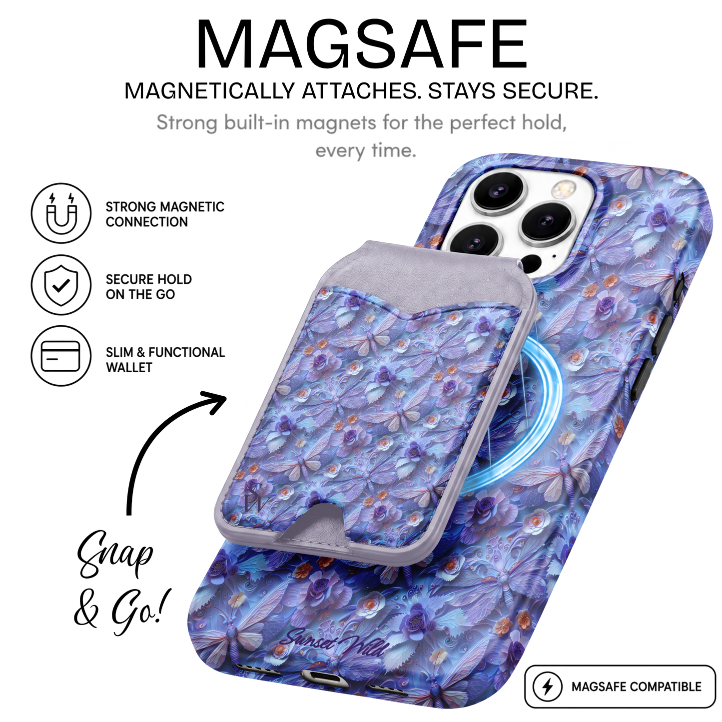 Whimsical Wings MagSafe Wallet