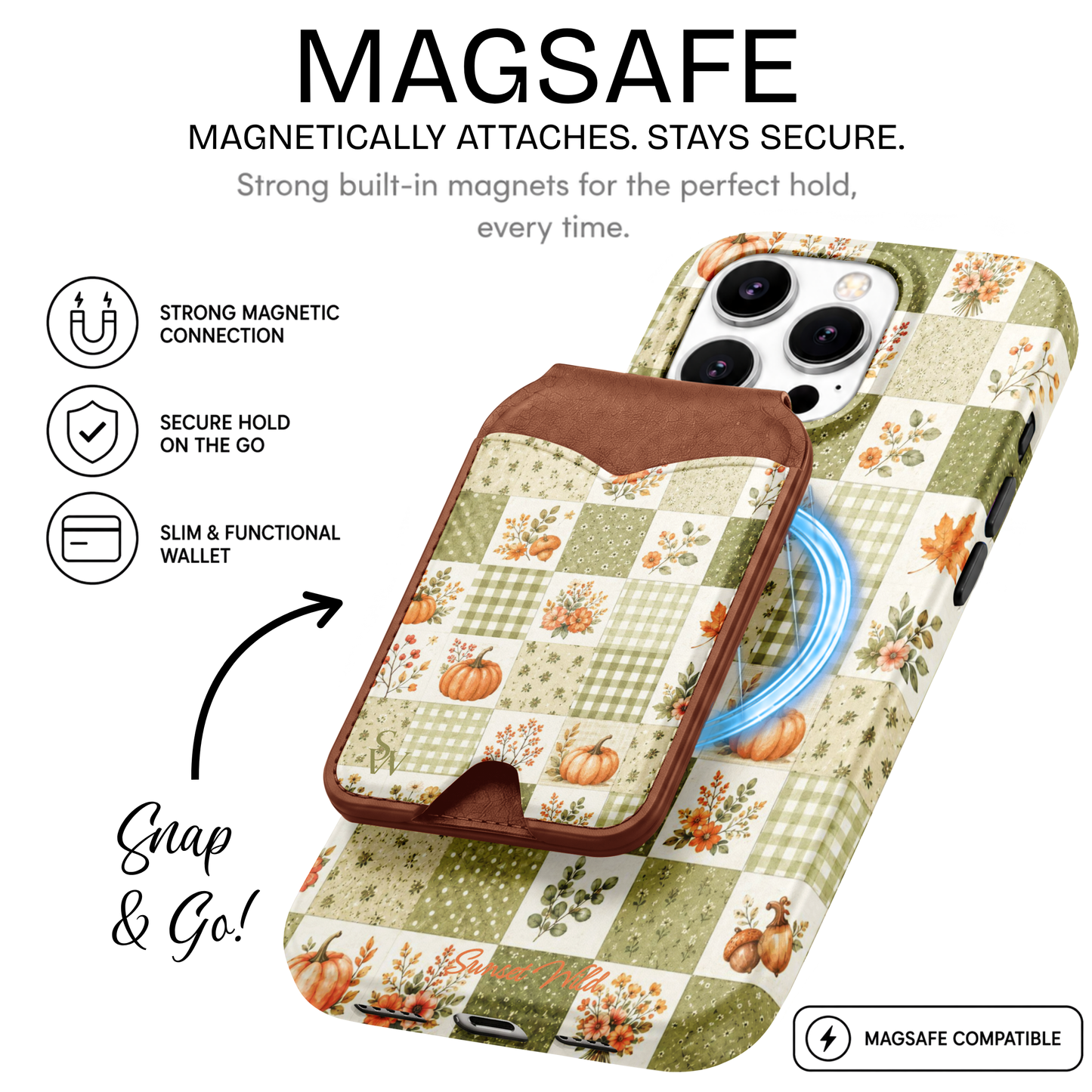 Pumpkin Patchwork MagSafe Wallet