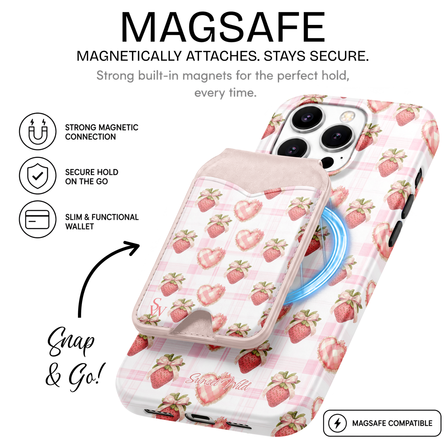 Bows & Berries Phone Wallet