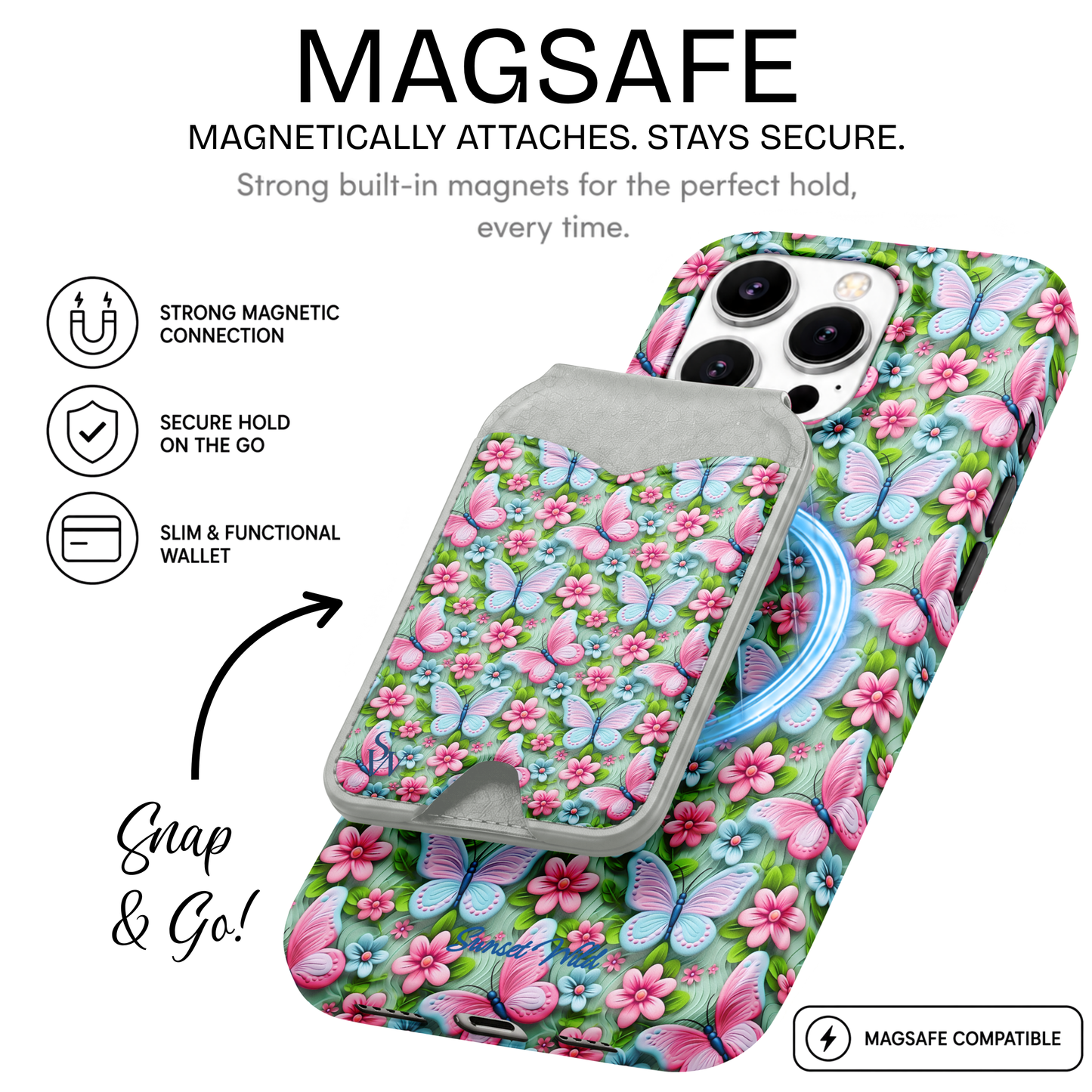 Butterfly Bloom Phone Wallet
