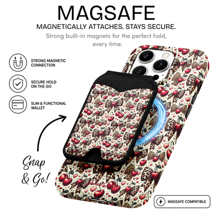 Cherry Cheetah Bows Phone Wallet