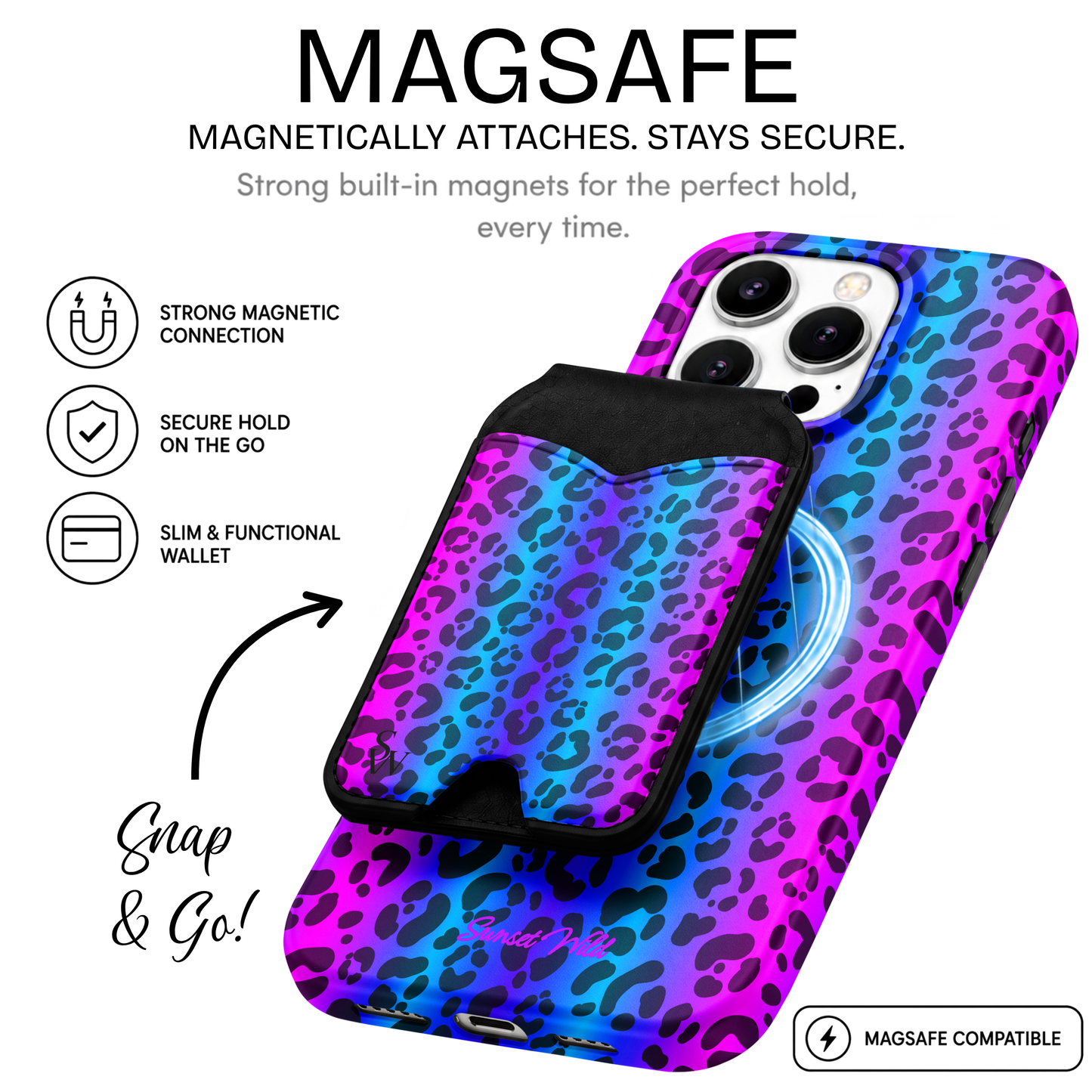 Electric Leopard Phone Wallet