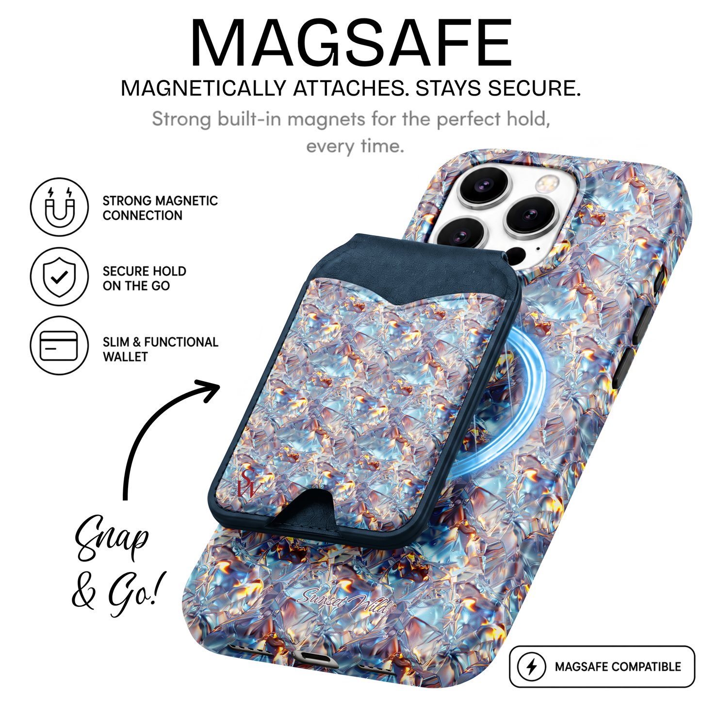 Frozen Flame Phone Wallet