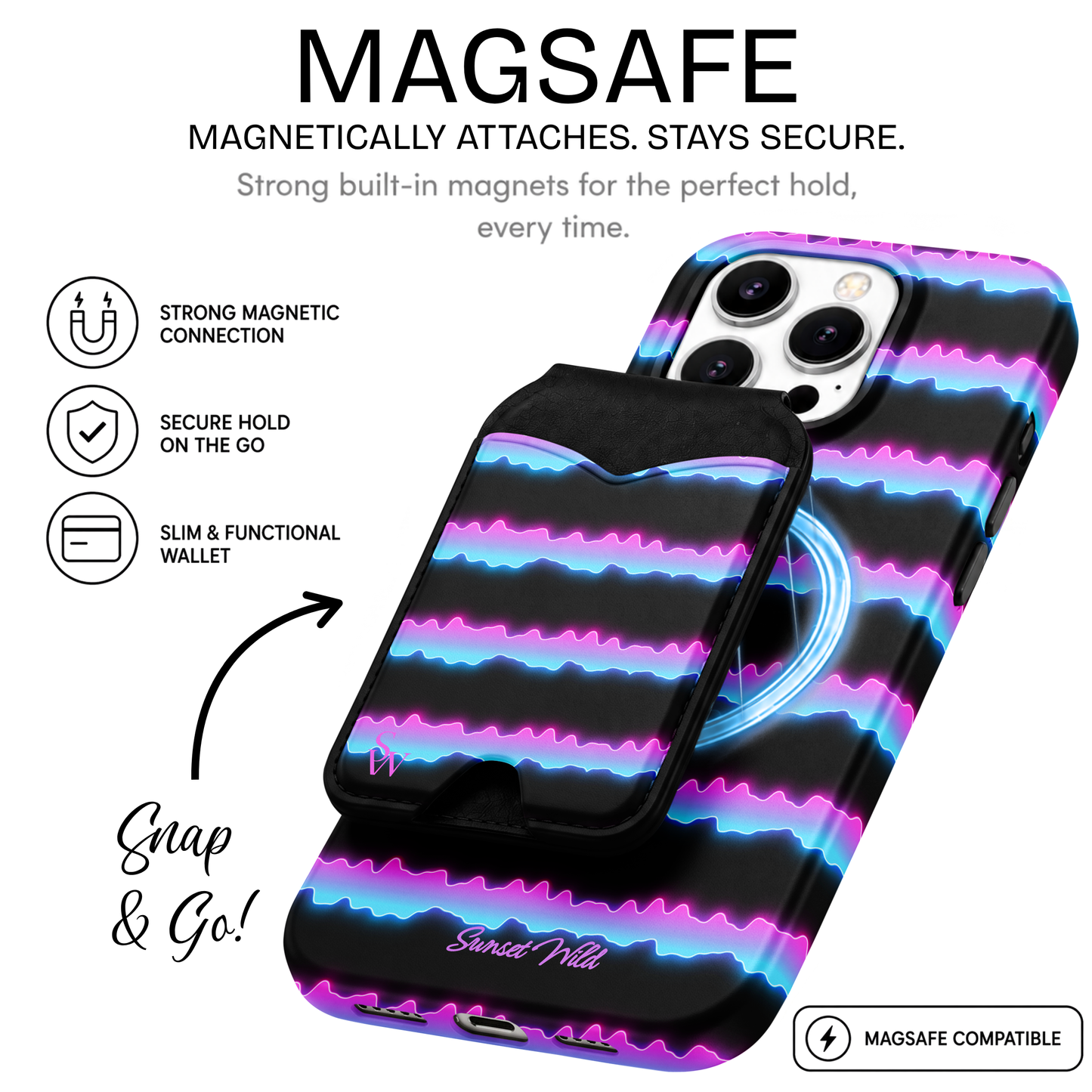 Black Fusion Phone Wallet