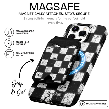 Grunge Grid Phone Wallet