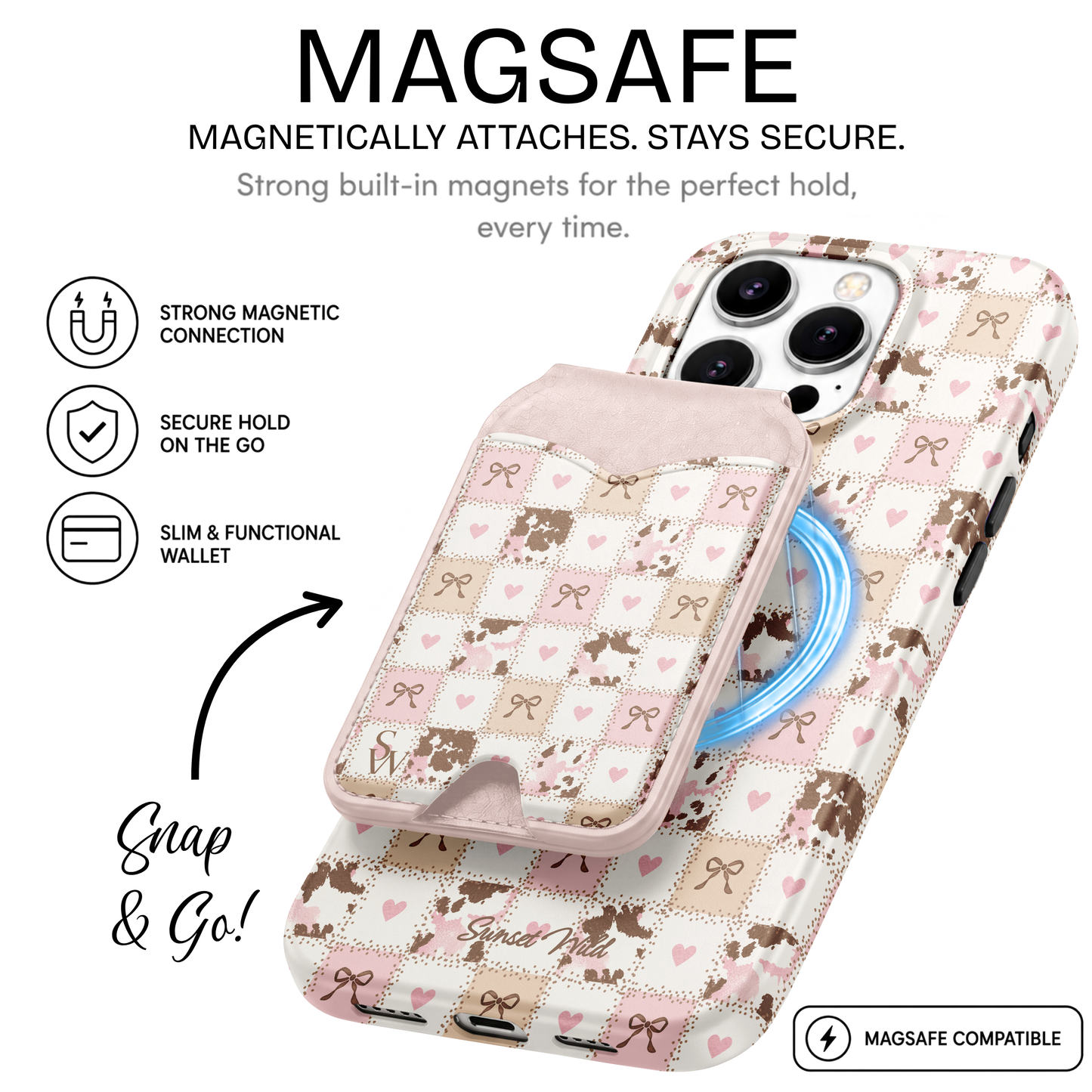Hearts & Hide Phone Wallet