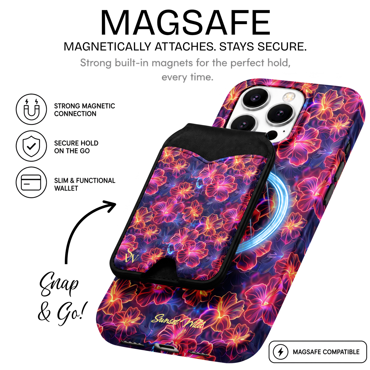 Hot Hibiscus Phone Wallet