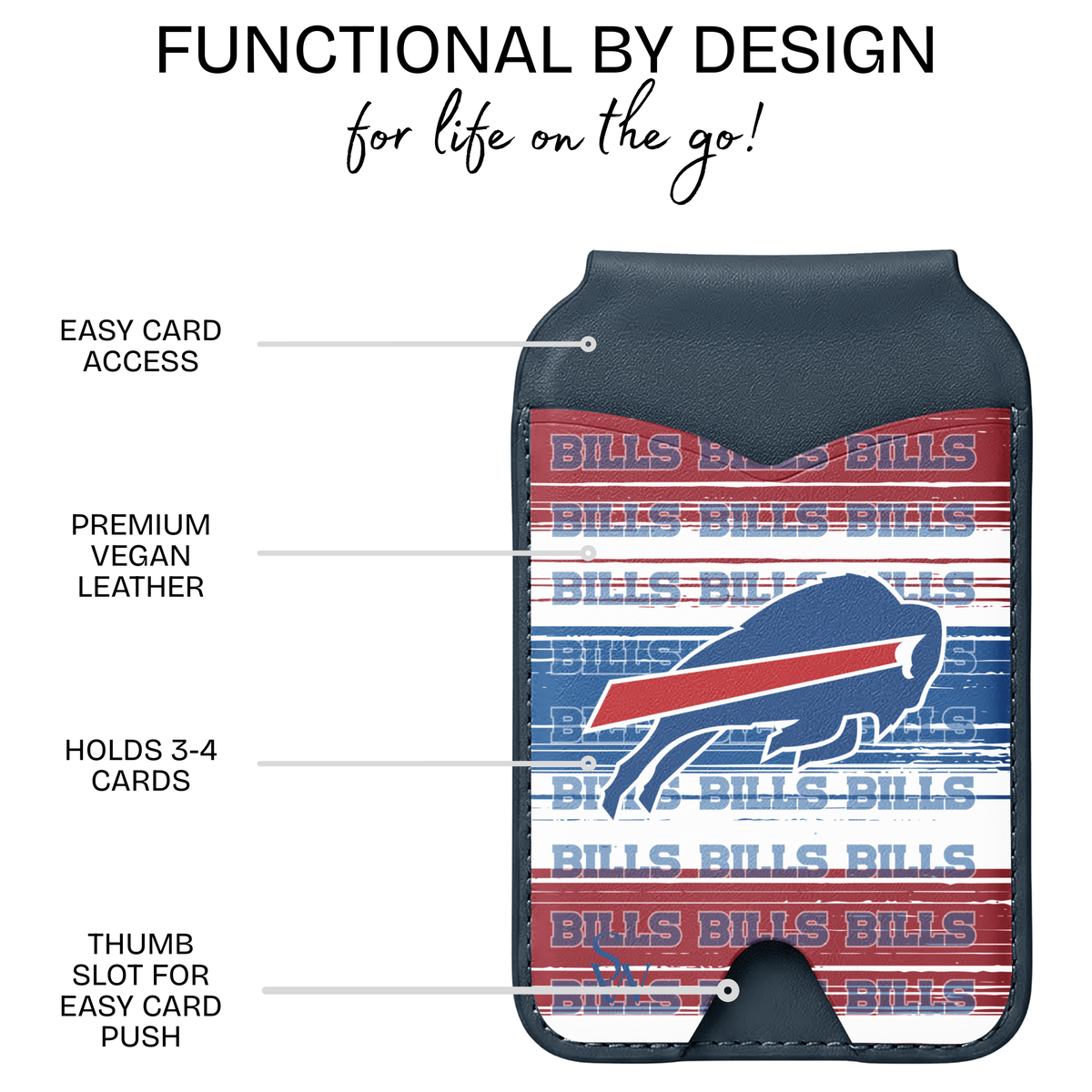 Bills Stripes MagSafe Wallet