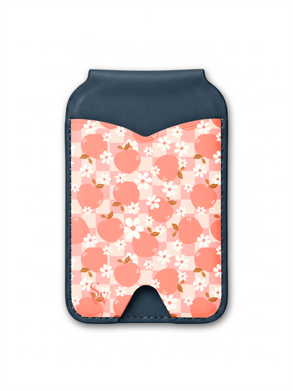 Peach Patch Phone Wallet