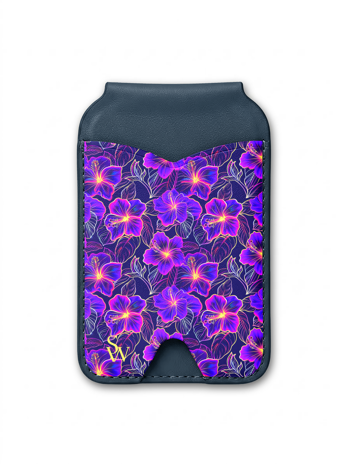 Neon Hibiscus Phone Wallet