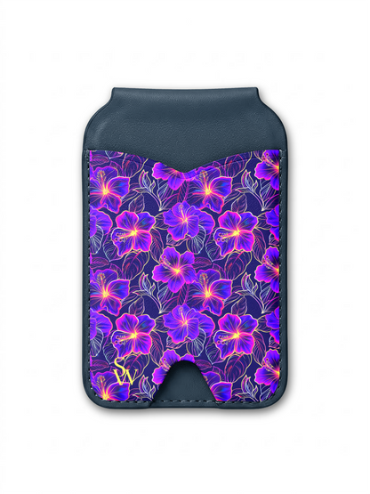 Neon Hibiscus Phone Wallet