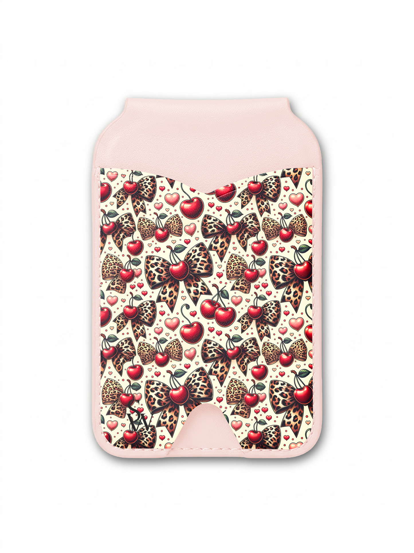 Cherry Cheetah Bows Phone Wallet