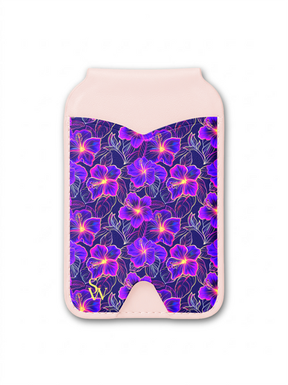 Neon Hibiscus Phone Wallet