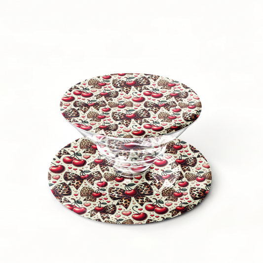 Cherry Cheetah Bows MagSafe Grip
