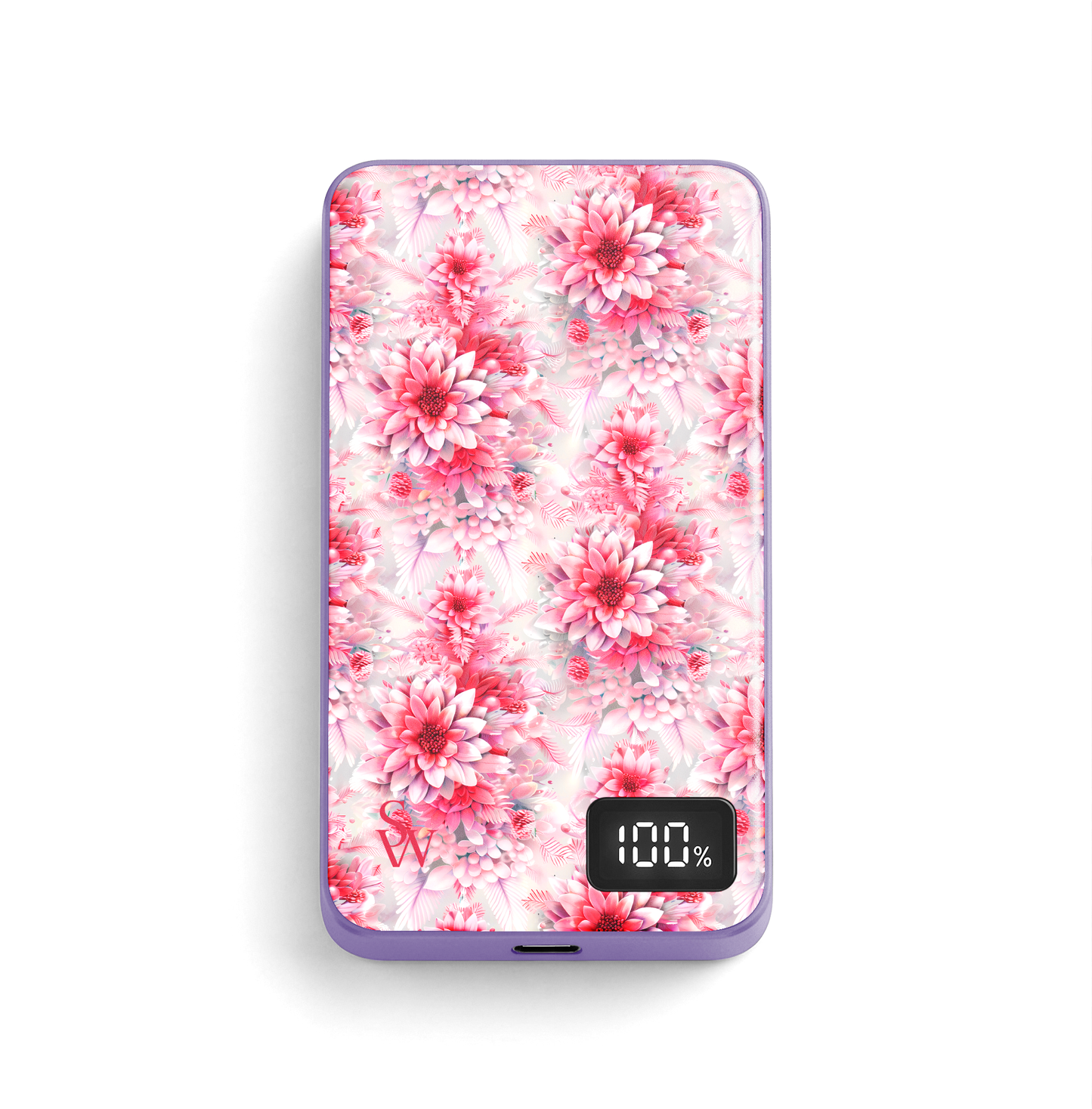 Pink Poinsettias Power Bank