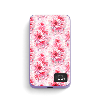 Pink Poinsettias Power Bank