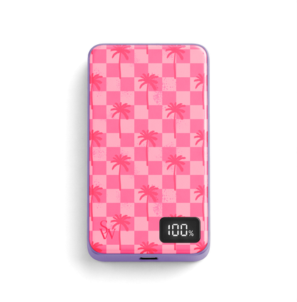 Paradise Palms (pink) Power Bank