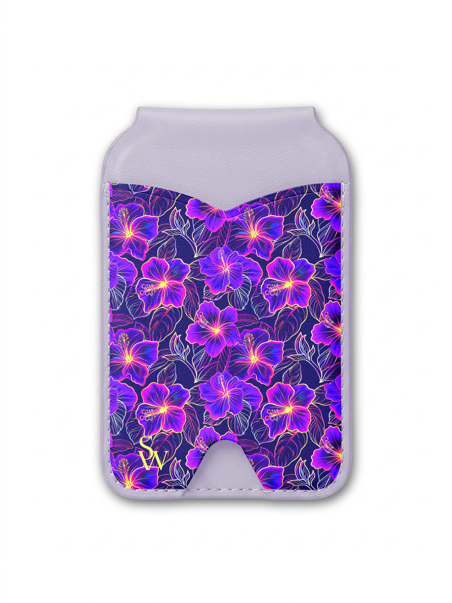 Neon Hibiscus Phone Wallet