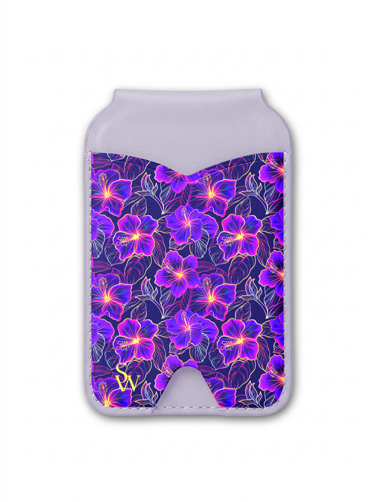 Neon Hibiscus MagSafe Wallet