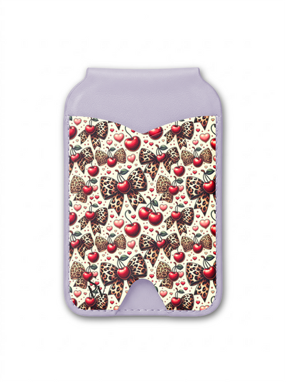 Cherry Cheetah Bows Phone Wallet