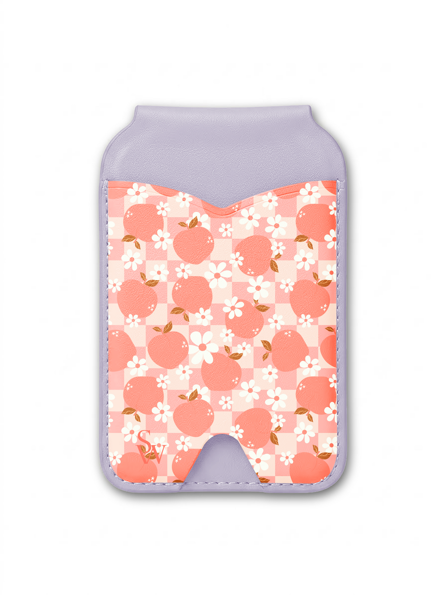 Peach Patch Phone Wallet