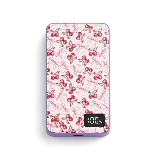 Blush Bow Cherries MagSafe Power Bank