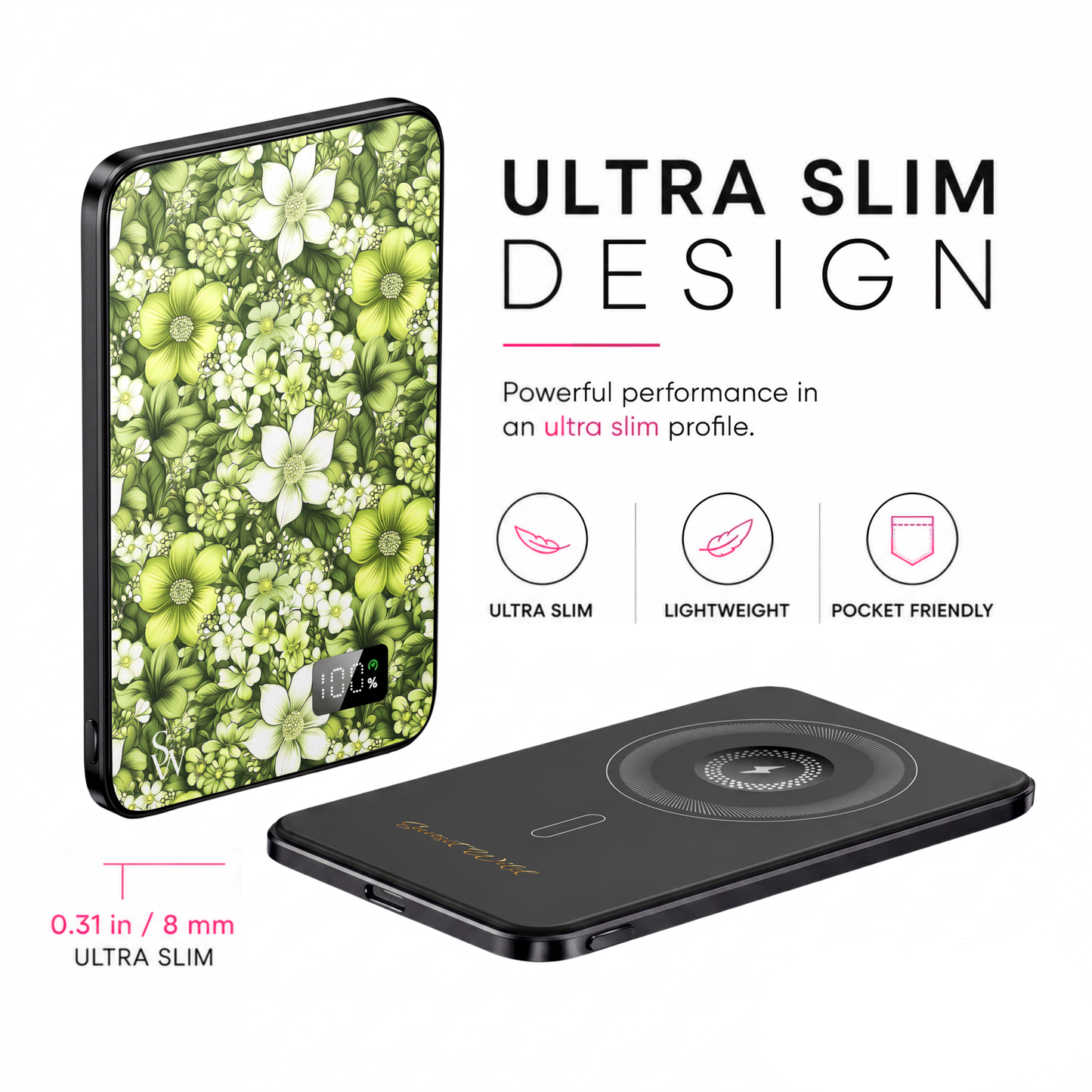 Lime Bloom Power Bank
