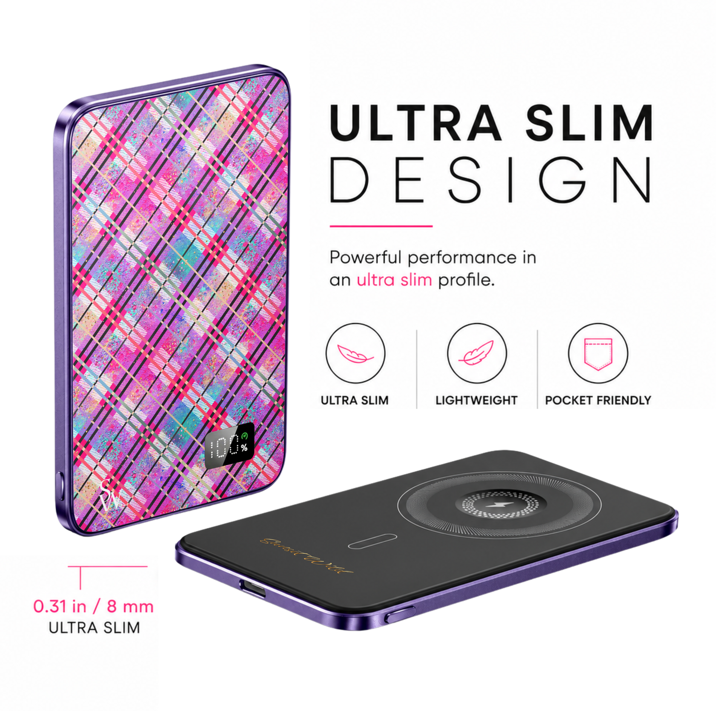 Preppy Plaid Power Bank