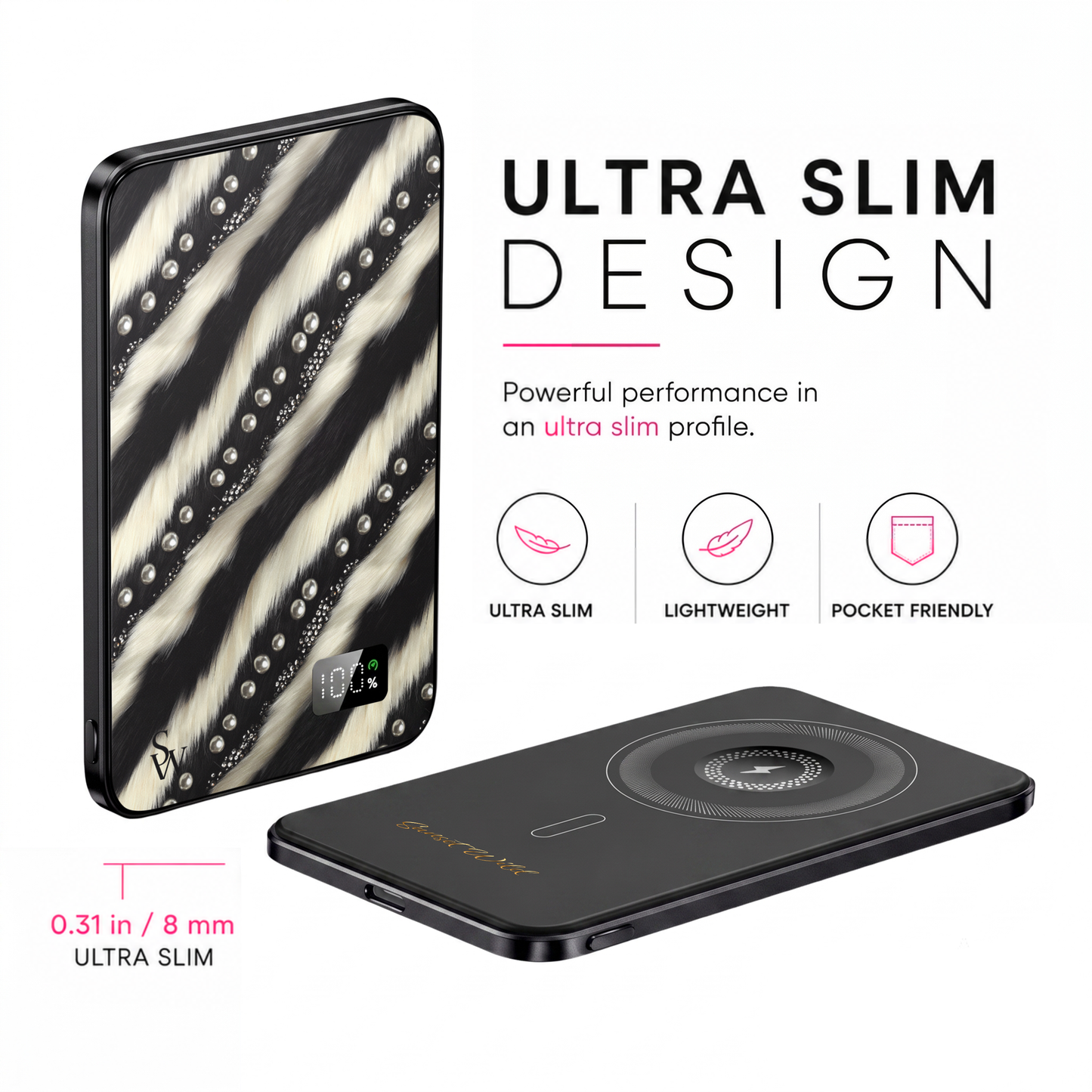 Zebra Glam Power Bank
