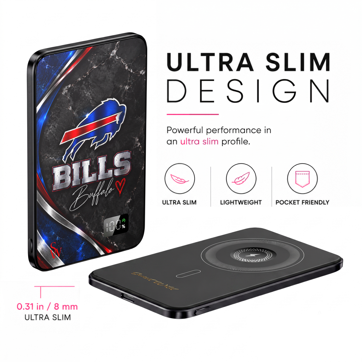 Bills Marble MagSafe Power Bank
