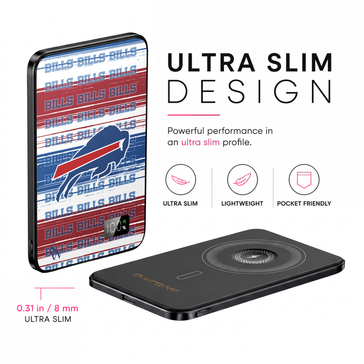 Bills Stripes MagSafe Power Bank