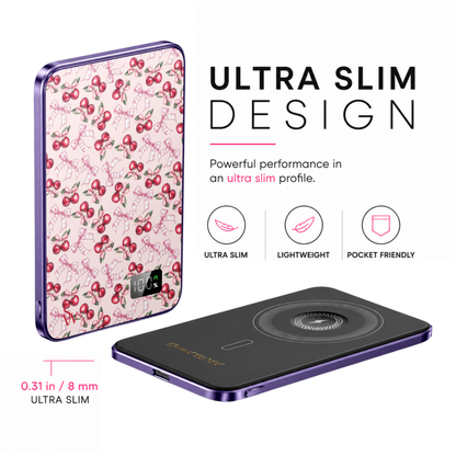 Blush Bow Cherries Power Bank