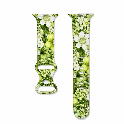 Lime Bloom Watch Band