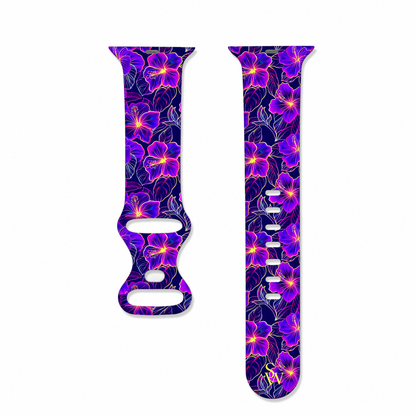 Neon Hibiscus Watch Band