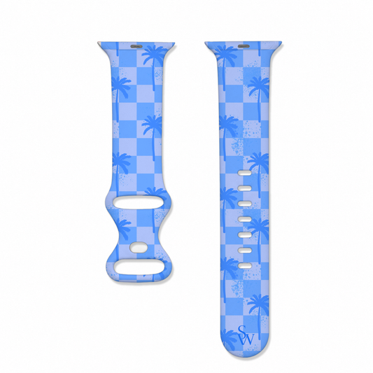 Paradise Palms (blue) Watch Band