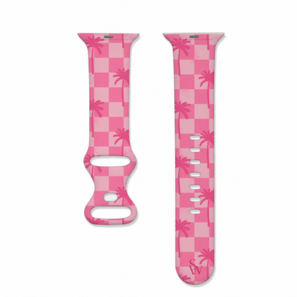 Paradise Palms (pink) Watch Band